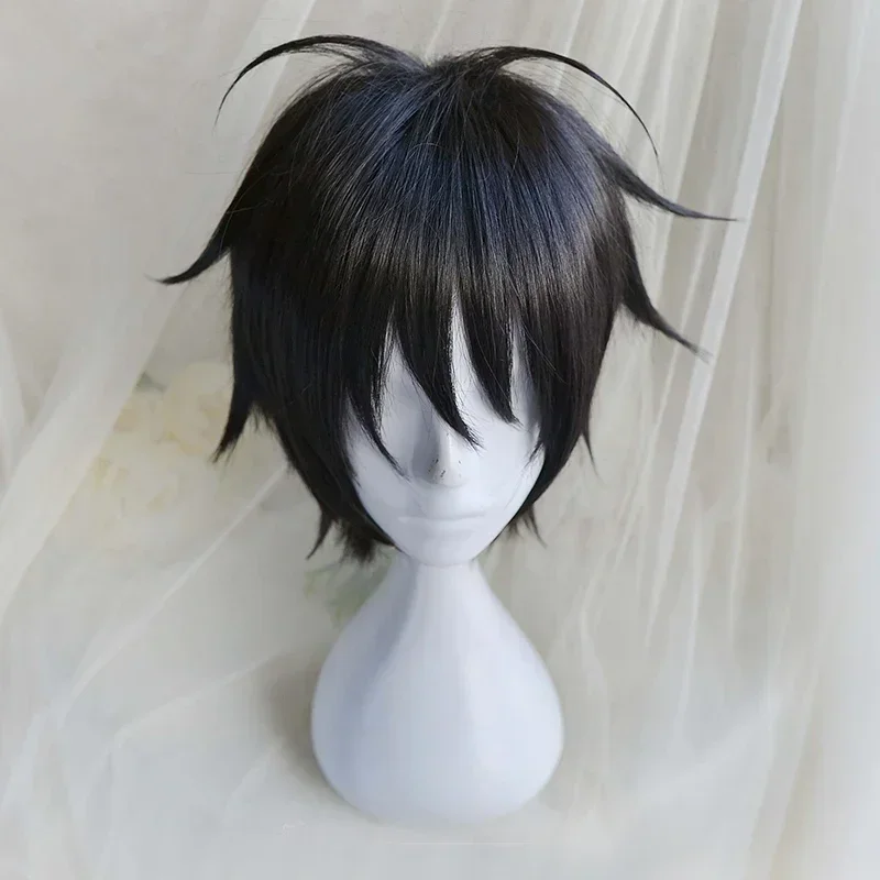 High Quality Anime Monkey D. Luffy Short Black Cosplay Wig Heat Resistant Synthetic Hair Wigs