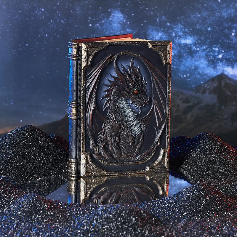 3D Embossed Notebook Vintage Book American Magic Diary Lineback Notebook Cthulhu Death Spell Dragon Ledger Book Oddities Decor