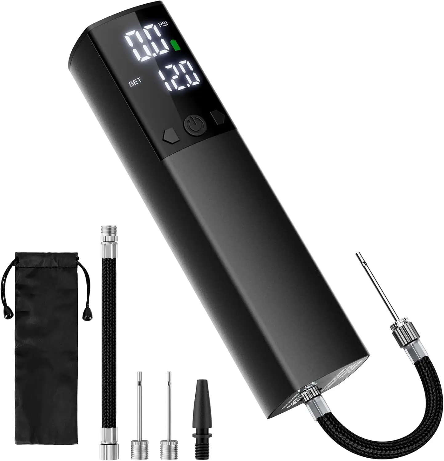 Smart Electric Ball Pump, Auto-Stop, Digital Pressure Gauge, Portable for Basketball, Football, Volleyball, Balloons, Swim Ring