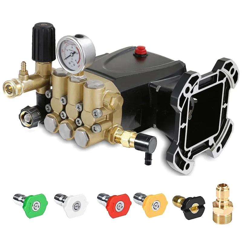 Premium Commercial High Pressure Washer Parts Washer Pump Head Reciprocating Pump Three Cylinder Crankshaft Pump