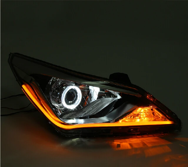 car bumper headlamp for Hyundai verna headlight solaris 2010~2016y LED DRL car accessories HID xenon verna fog light