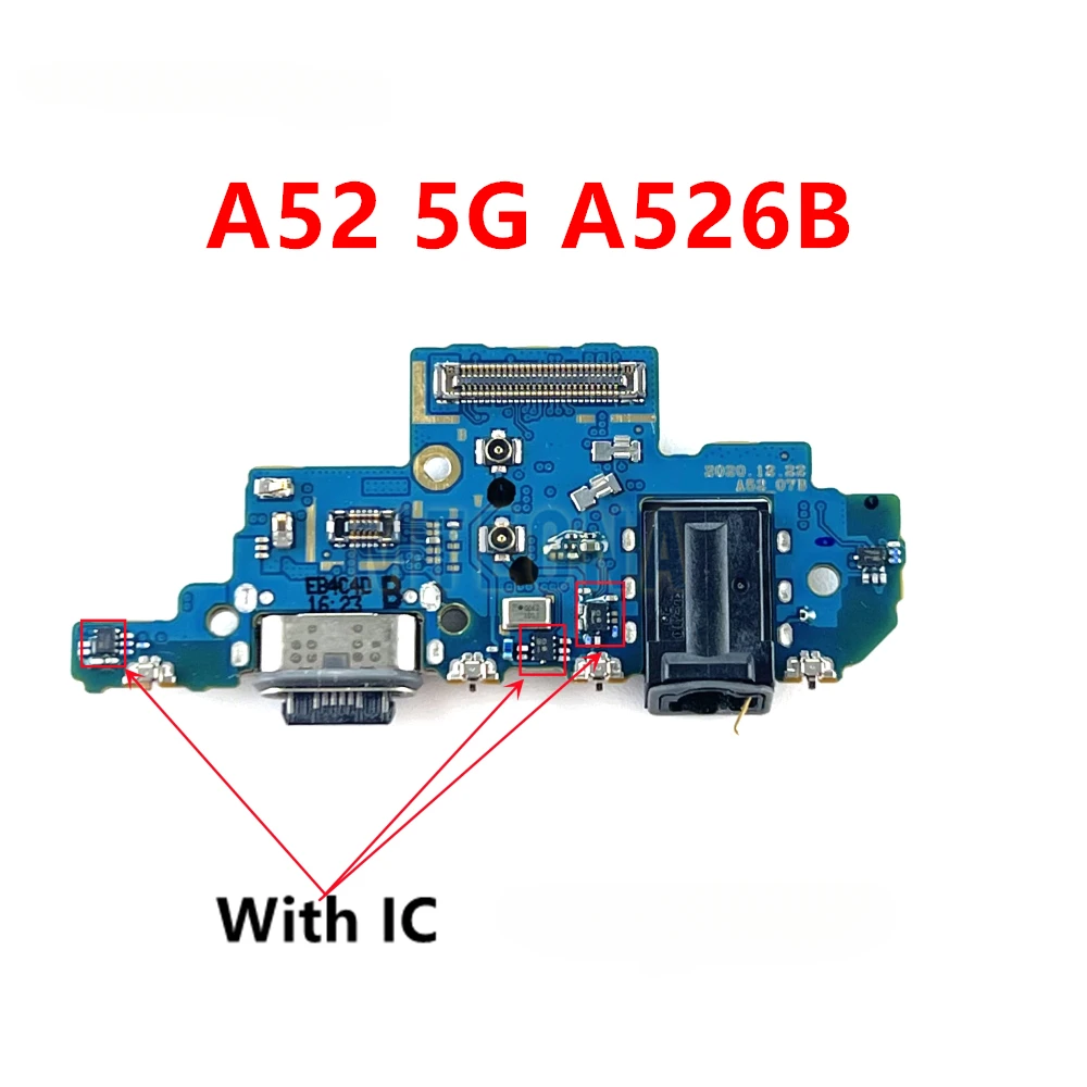 삼성 갤럭시 A52 4G A525F A52 5G A526B A52s A528B 수리 부품용 USB 타입-C 2.0 25W 충전 보드 도크 포트 플렉스 케이블