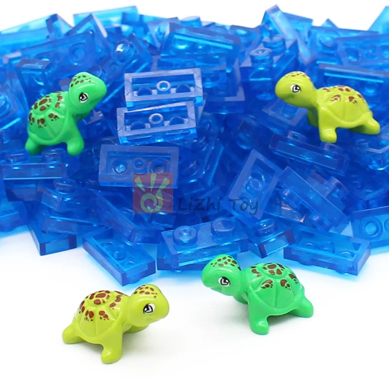 

10pcs MOC 11603pb01 Brick Turtle Friends Elves Bubbles Ocean Sea Animal Building Blocks Compatible with Construction Toy