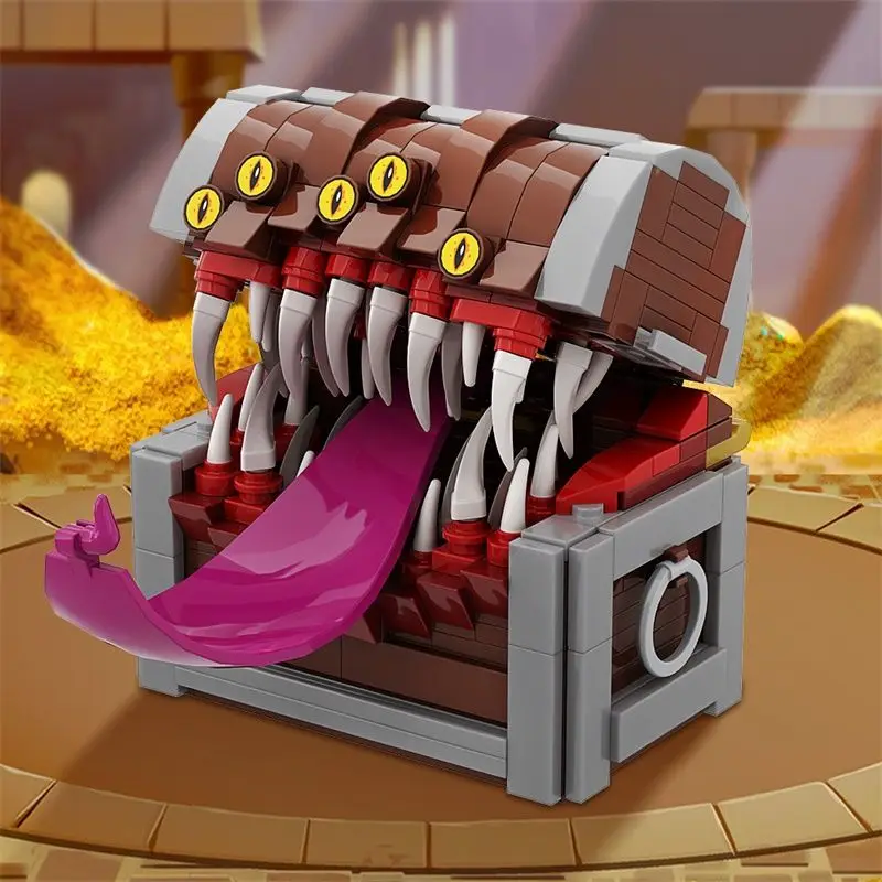 326PCS Moc Dungeons and Dragons Treasure Chest Monster Mimic Building Blocks Assemble Bricks Toy Kids Adult For Gifts