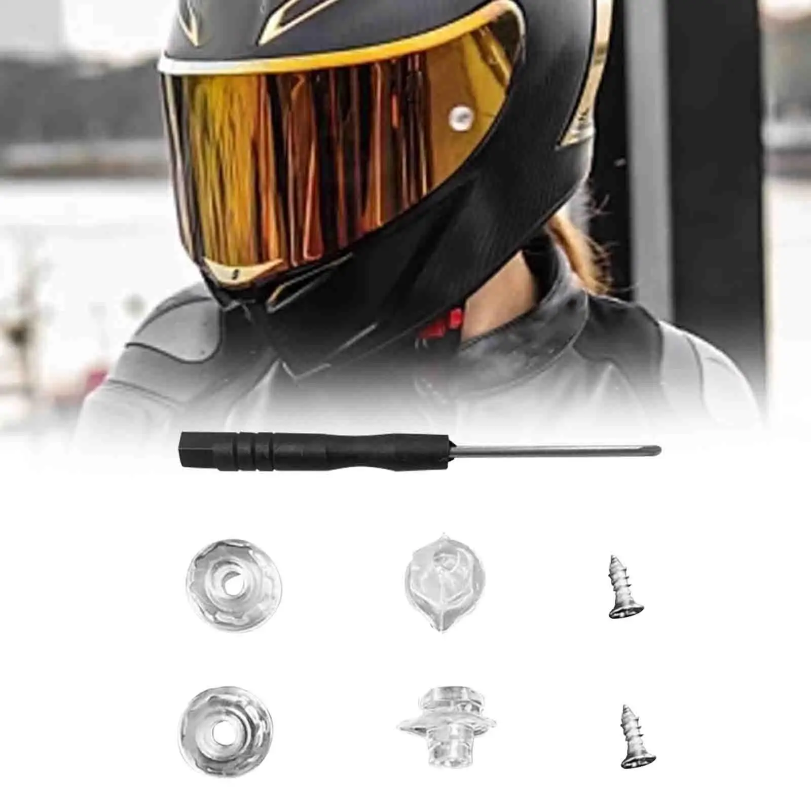 Anti Fog Insert Pins with Screwdriver Helmet Hardware Visor Pins Direct Replacement for Shoei K1 K5S K3SV K6 X14 X15 Z8 GT AIR