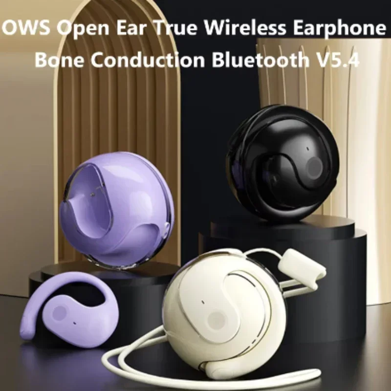 OWS Earphone Air Conduction Open Ear Headphones with Lanyard Sports Bluetooth-compatible Earphone Wireless Earbuds High Quality