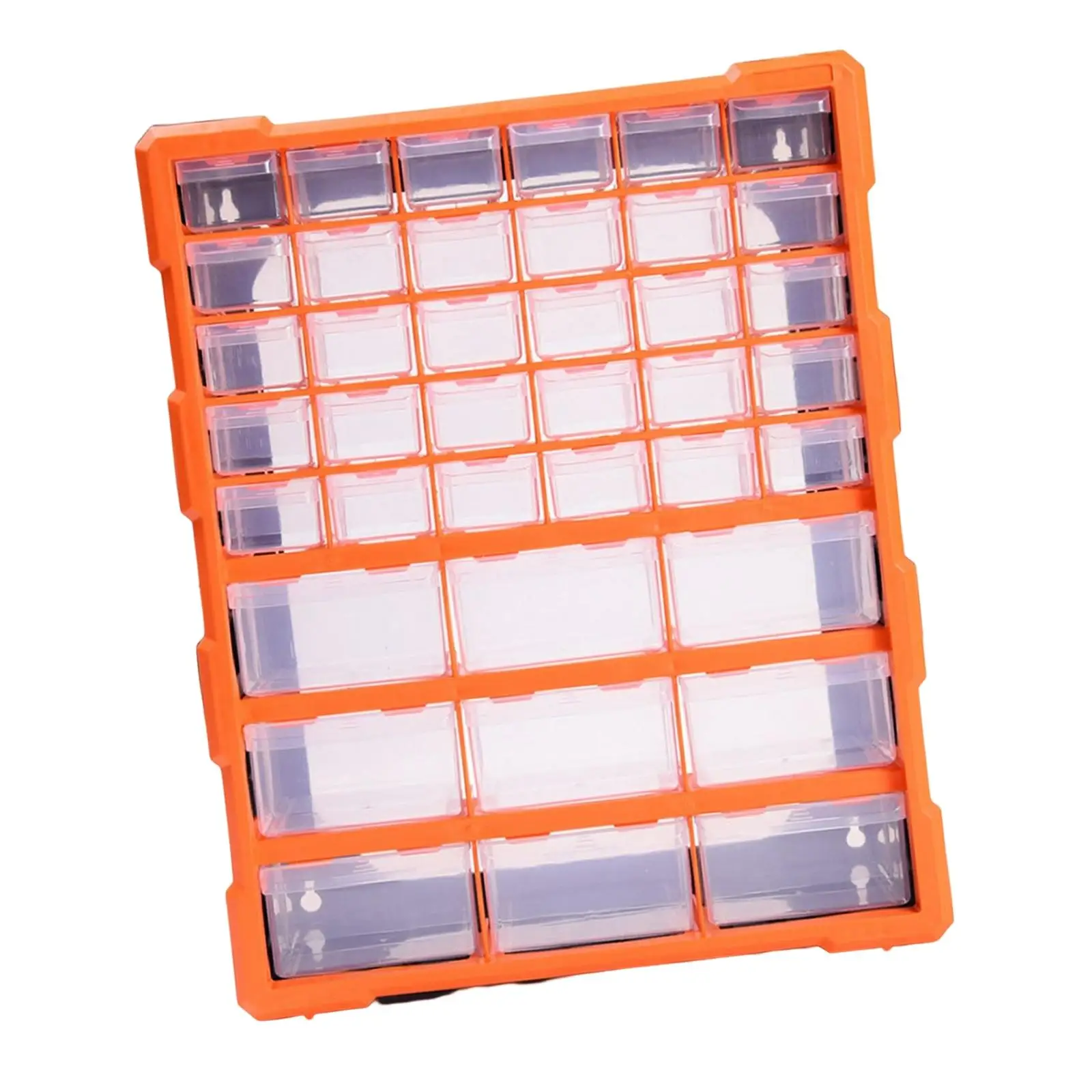 PP Hardware Storage Drawers ,39 Grids Blocks with Keyholes On Back for Hardware Nuts, Screws, and Bolts Sturdy Durable