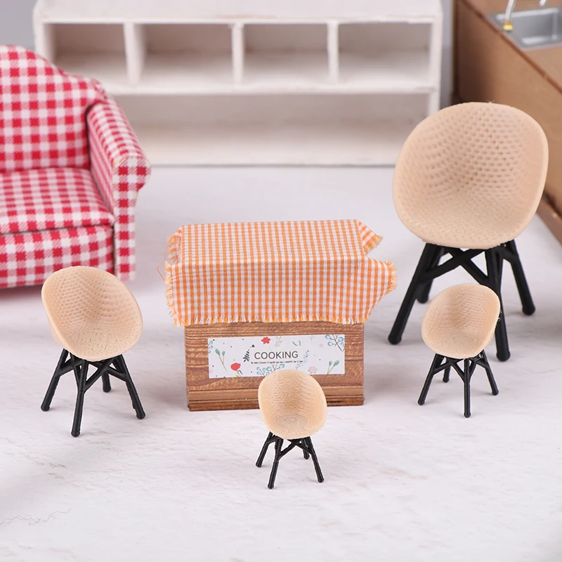 1PC Poppenhuis Miniatuur Simulatie Balkon Rotan Stoelen Meubels Model Poppenhuis Accessoires Decoratie Speelgoed