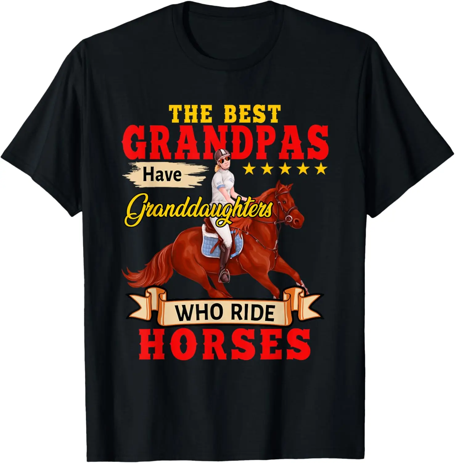 Los mejores abuelos tienen nietas que viajan a los caballos camiseta de granjero