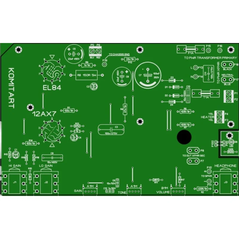 Fai da te tubo chitarra Amp Valve King 8 Replica tubo chitarra Amp Circuit Board Pcb Blank Board