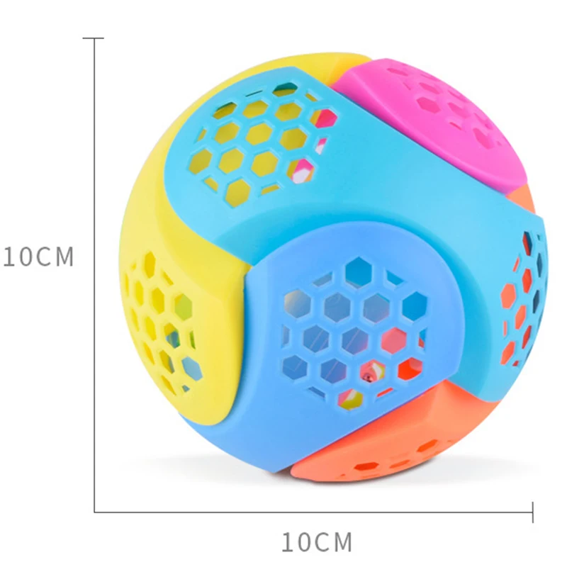 Jouet drôle de boule de phtalMusic de lumière de LED de boule rebondisnoyaux clignotante pour des garçons et des filles, plastique coloré, flash de