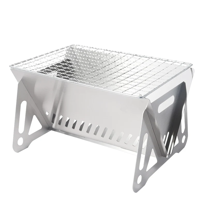 Hot Selling Charcoal Portable BBQ Grills Mini Folding Outdoor Stainless Steel Barbecue Grill