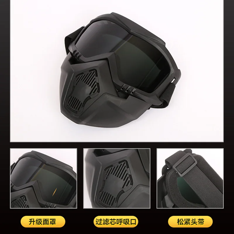 Goggles Full Face Hd Transparent Fog-proof Sand-proof Electric Welding Protective Glasses Versatile Breath-proof Windproof Mask