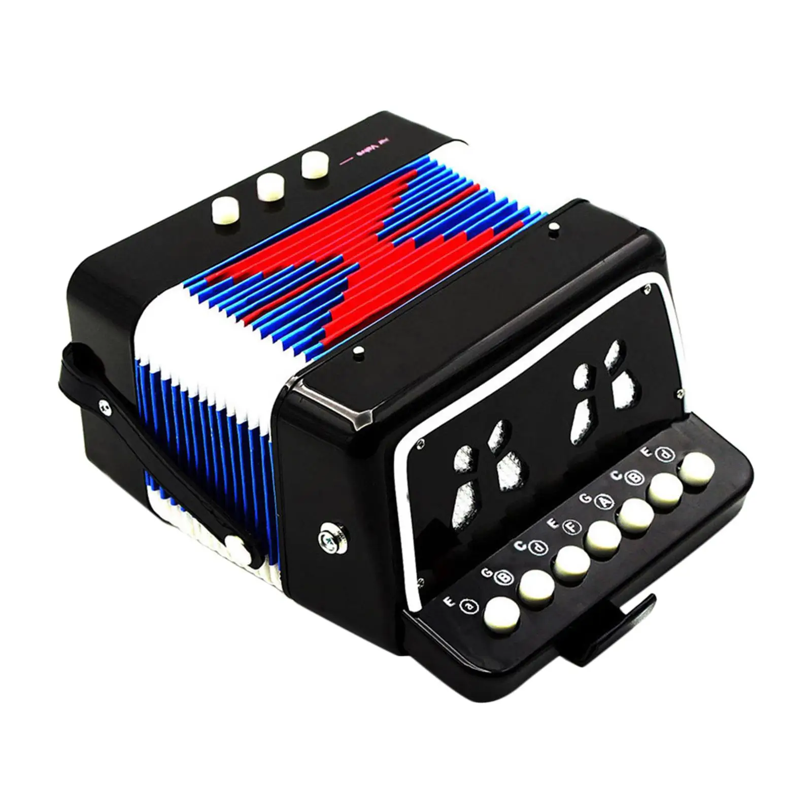 

17 Keys 2 Bass Kids Accordion Portable Accordian Mini Musical Instruments Valentines Day Gifts for Kids Birthday Gift Amateur