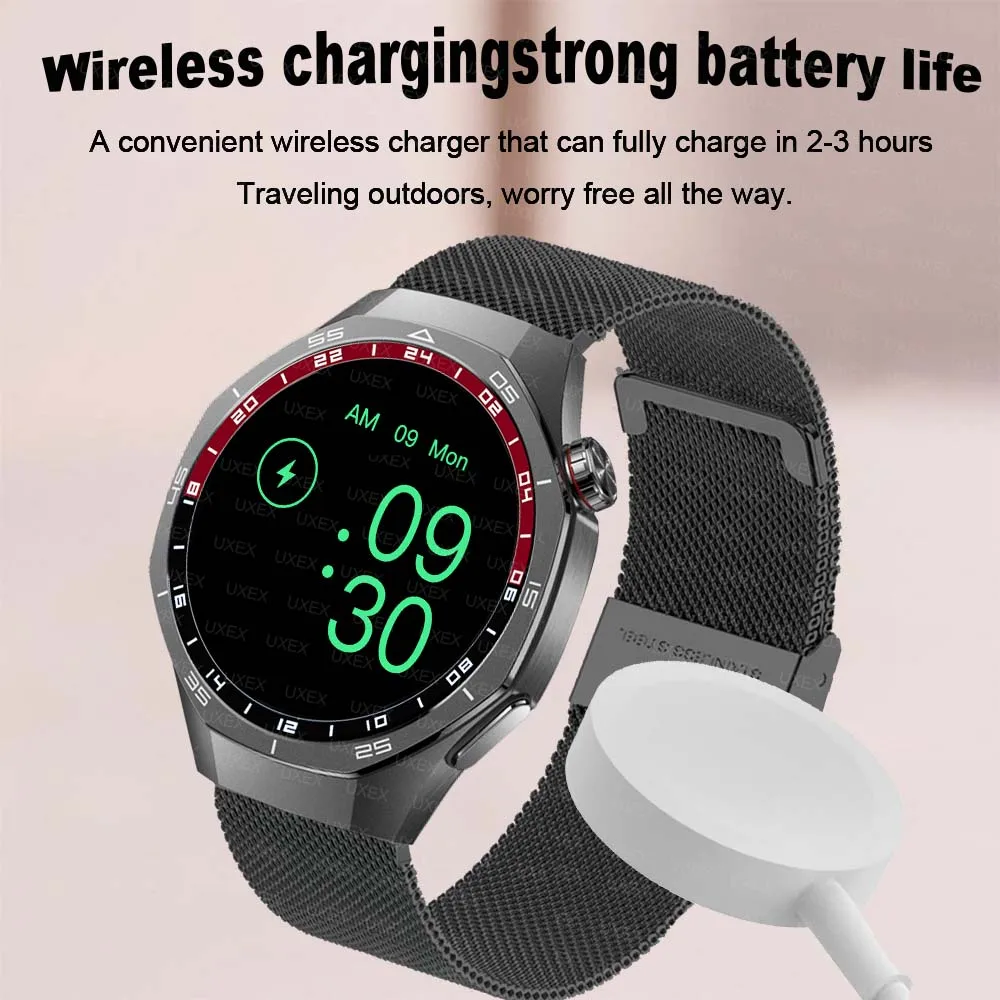 الرجال زائد ساعة ذكية GPS المسار ساعة AMOLED شاشة مراقب معدل ضربات القلب بلوتوث دعوة IP67 مقاوم للماء الرجال Smartwatch برو جديد #2