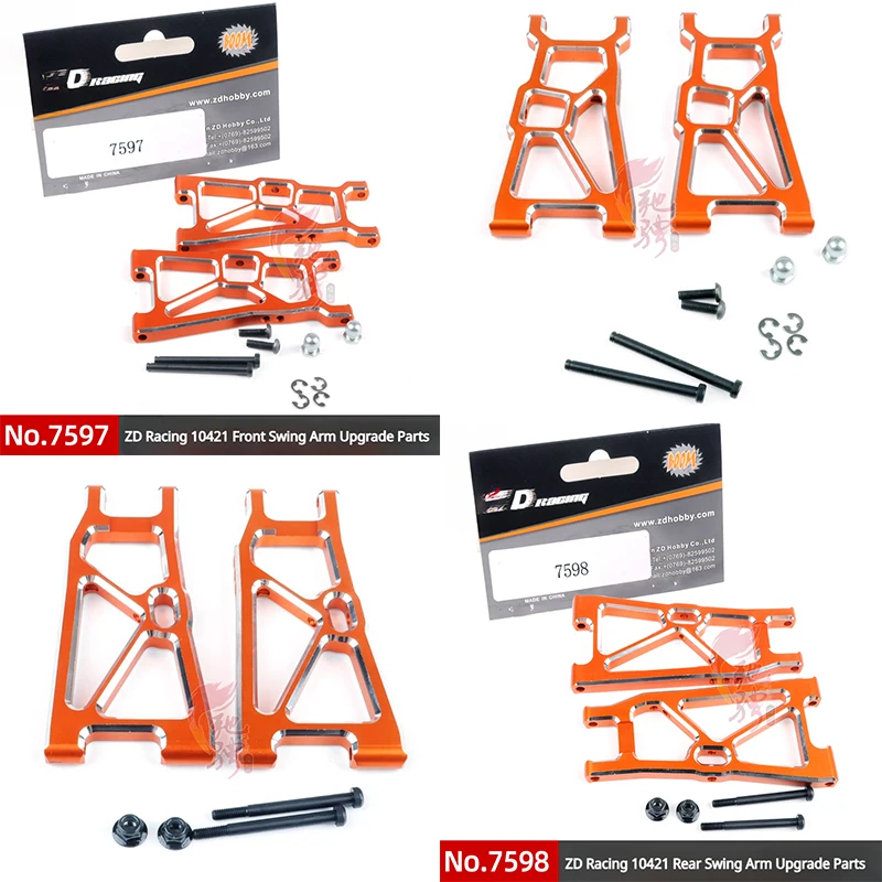 

ZD Racing DBX-10 1/10 RC Desert Off-road Vehicle Parts Modified Upgrade Accessories Metal CNC Front and Rear Swing Arm 7598 7597