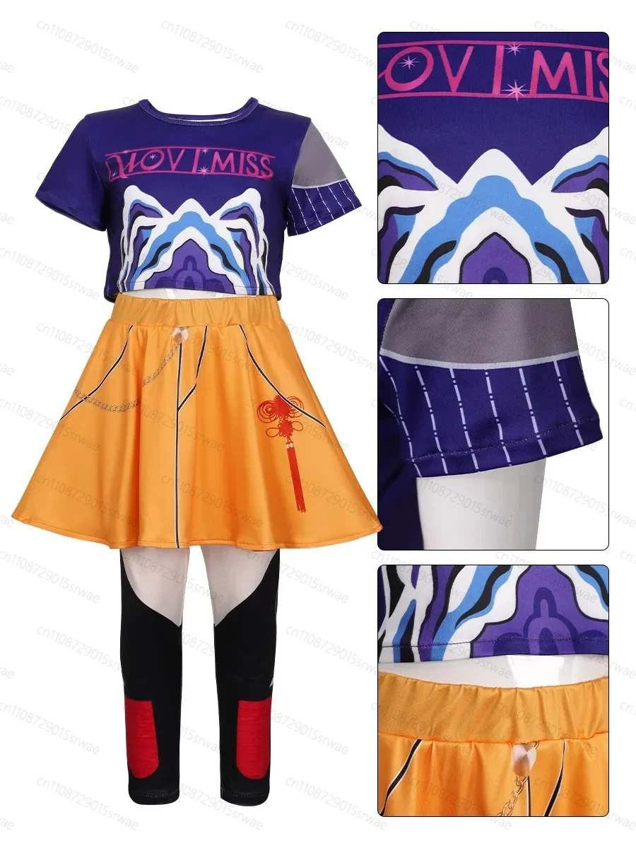 2025 KPOP شيطان الصيادين حجم المتاحة الكرتون Sle أداء ملابس الأطفال تأثيري فتاة المعبود مجموعة ازياء #5