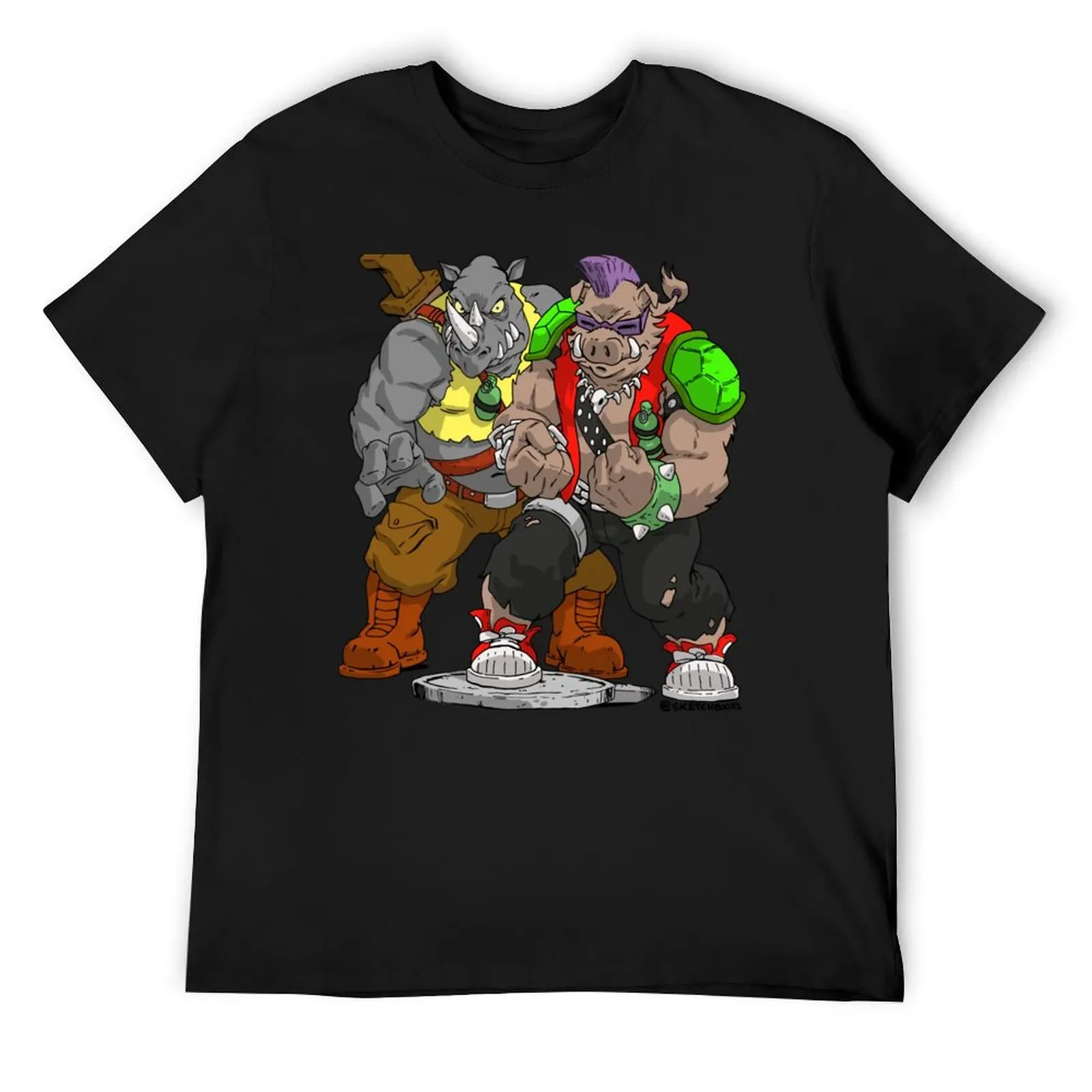 Rocksteady and Bebop TMNT Classic T-Shirt customs design your own basketball graphic tees anime anime stuff men tshirt