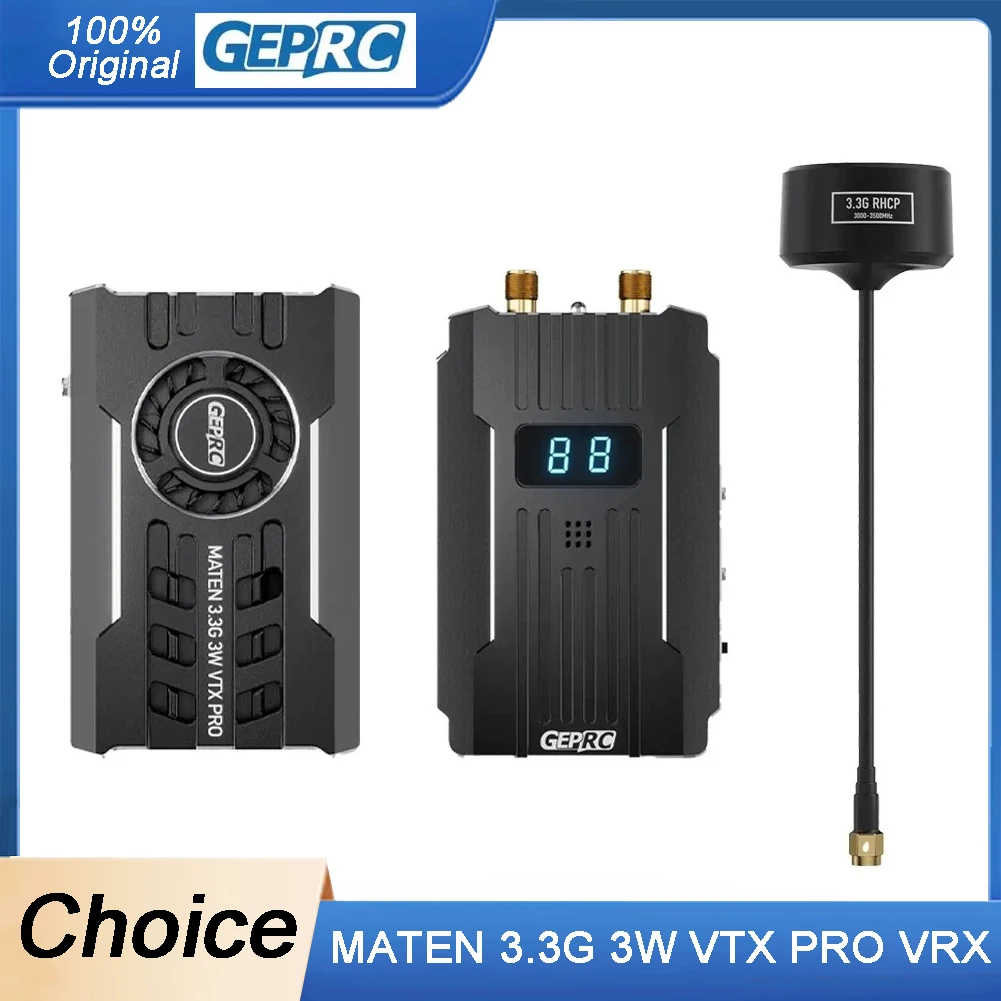 

GEPRC MATEN 3.3G 3W VTX PRO VRX - 3.3G Сигнальная сигнальная антенна 40CH дальнего действия для DIY FPV Фристайл Дрон Компоненты RC Инструменты