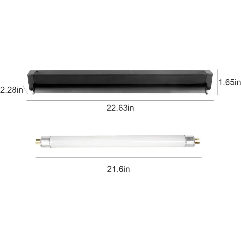 

NEW, High quality Lighting Combo Kit with Timer, Reptile Light Fixture Terrarium Hood Comes (24W)