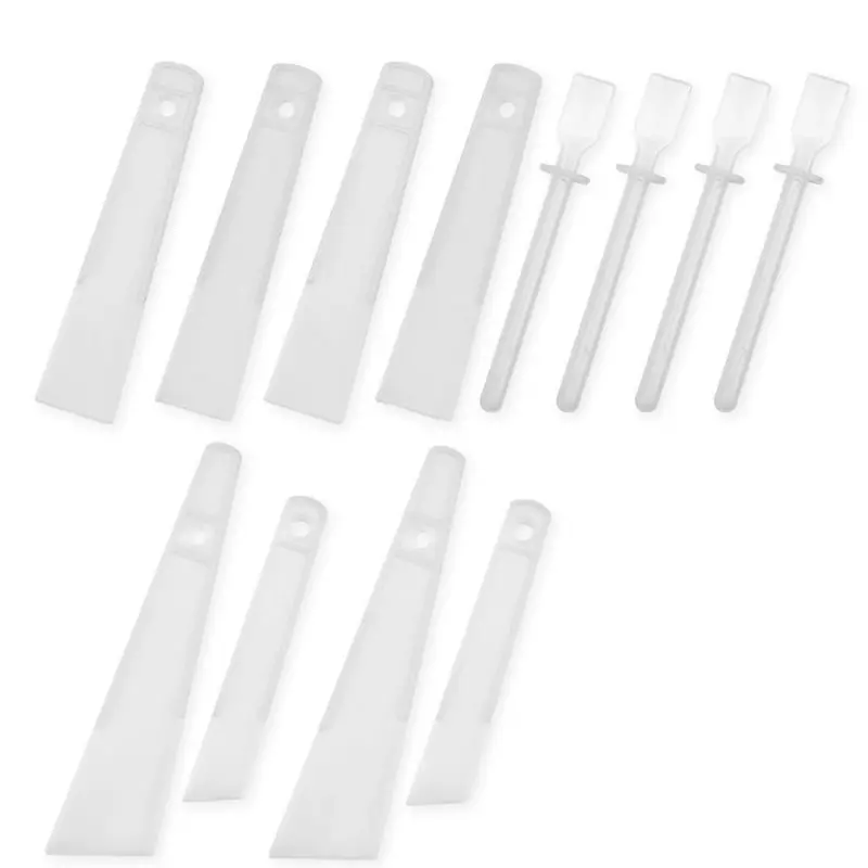 BAAG-Glue Spreaders 12-Pack Plastic Smear Plate Scraper Sticks Applicator Tool For Leatherwork