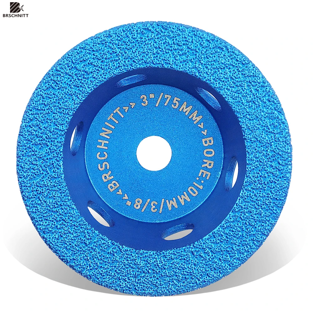 BRSCHNITT 1pc Dia75mm Grinding Wheel Edge Diamond Marble Profile for Granite Ceramic Porcelain Masonry Profile Hand Sanding Disc