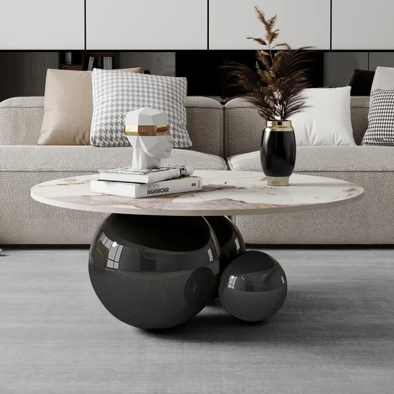 modern luxury Stainless Steel Metal Gold,Silver or black Living Room Round Coffee Table for hotel home furniture