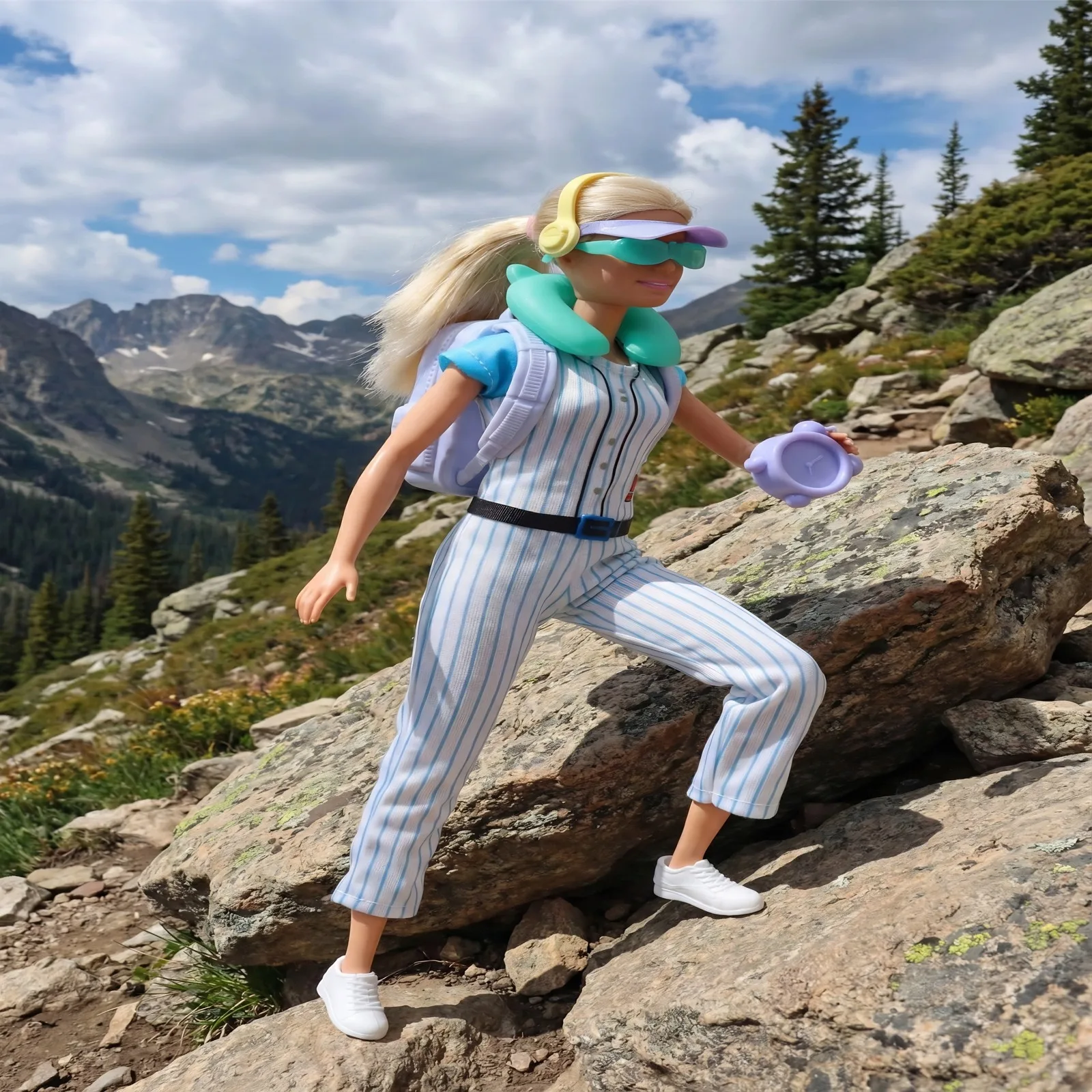 Mini conjunto de brinquedos para casa de bonecas, kit de mochila de boneca de 11,5 polegadas, presente perfeito para crianças, design durável para brincadeiras imaginativas