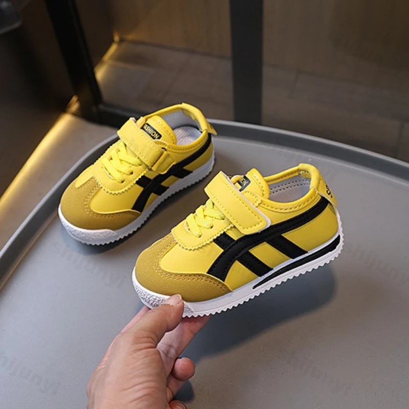 الأطفال تصميم الرجعية موضة الاتجاه حذاء كاجوال 2025 الخريف جديد الأولاد الفم الضحلة لينة سوليد مريحة عدم الانزلاق أحذية رياضية #5