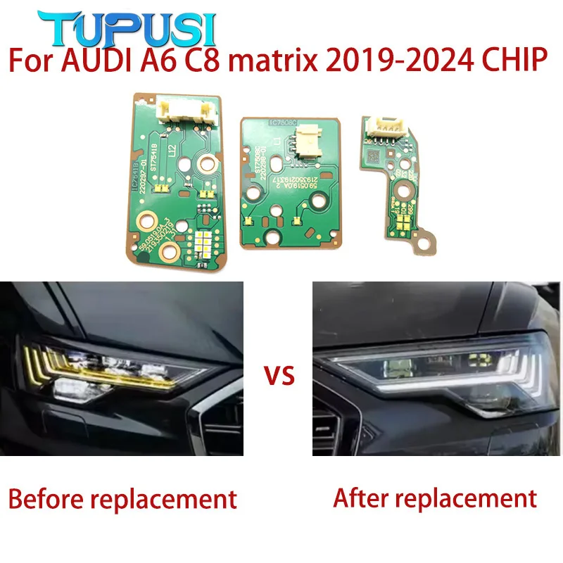 

White Light For AUDI A6L C8 matrix 19-2024 Car Headlights DRL Chip Ballast Chip Angel Eyes Circuit Board Light Source Board Chip