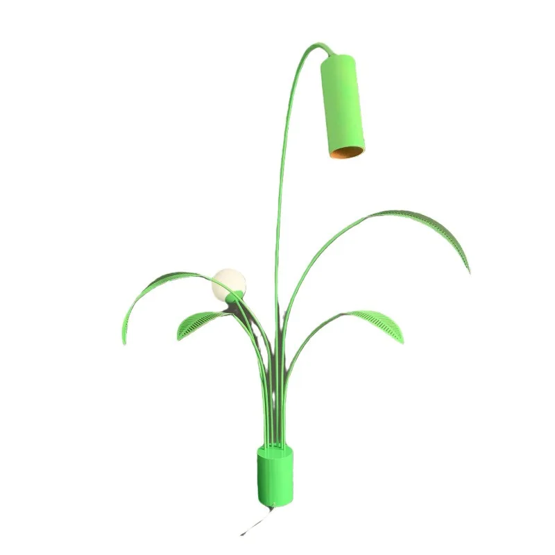 

New Chinese style creative leaves personalized plants light luxury design sense living room sofa light ins wind floor lamp