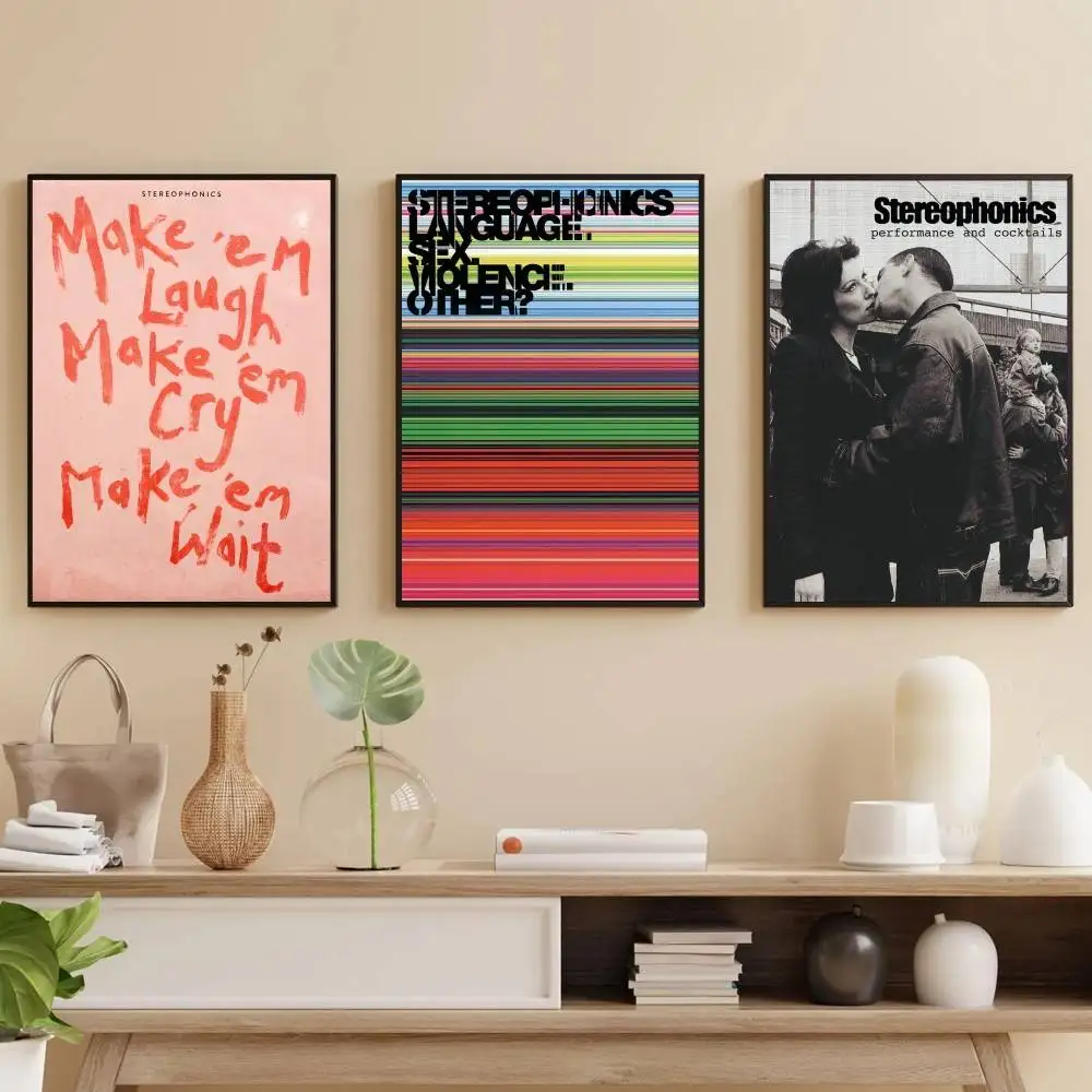 

Band S-Stereophonics Poster Self-adhesive Art Waterproof Paper Sticker Coffee House Bar Room