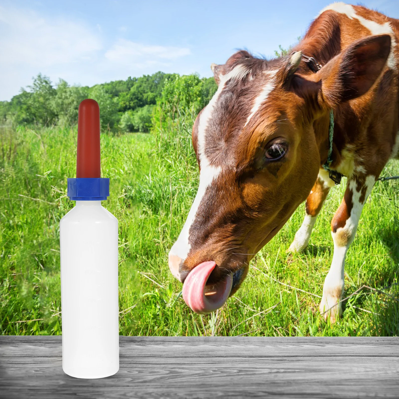 

Thickened Silicone Nipple Calf Milk Feeding Bottle Large Capacity Nursing Feeder Suitable for Calves Sheep Cow Livestock