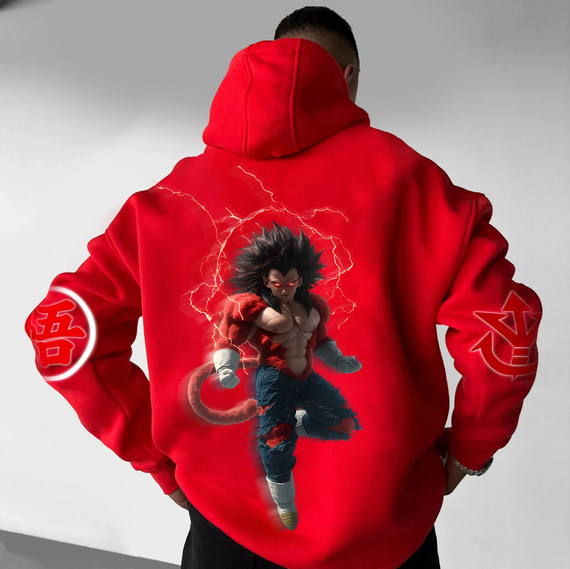 

Dragon Ball Collaboration Hooded Sweatshirt, Long-sleeved Male Anime Merchandise, Goku Cartoon Loose Jacket