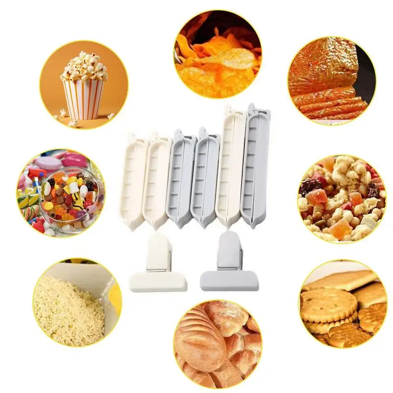 Food Clips For Bags Snack Clips Sealing Clips 8X Food Bag Clips Food Clip Set Bag Closure Chip Bag Clips Storage Clips Kitchen