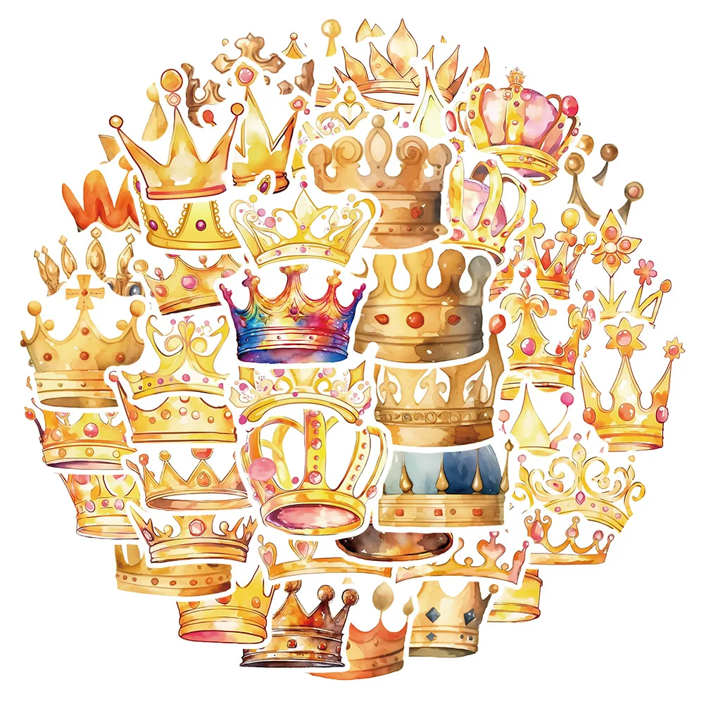 10/30/50Pcs Crown Cartoon Graffiti stickers For Suitcase Skateboard Laptop Luggage Phone Styling DIY Decal Pegatina ﻿