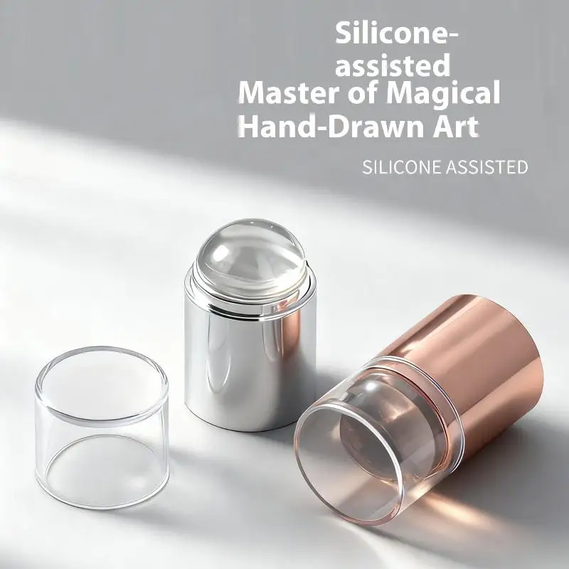 Transparent Mini Nail Seal With Scraper Nails Stamp Template Manicure Design Polish Stencil Nail Art Mold Manicure Tool