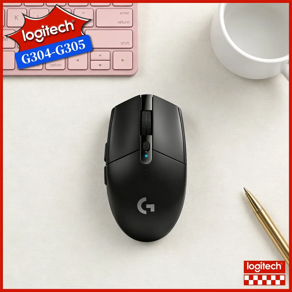 Logitech G305 Wireless Gaming Mouse 12000 DPI 6 Programmable Buttons LIGHTSPEED Low Latency For Windows Gamer