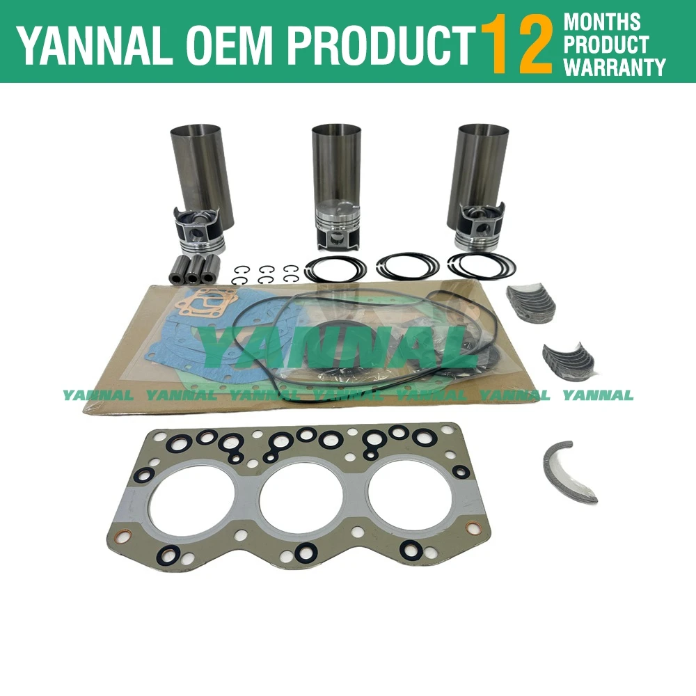 

Новый комплект для ремонта двигателя ISUZU 3AE1, запасная часть для экскаватора