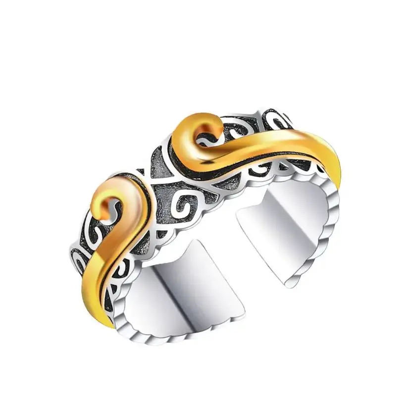 

Unisex Adjustable Monkey King Wukong Ring Gold Gothic Punk Style Curse Band Jewelry Gift from Chinese Mythology
