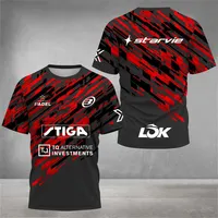 Striped Printed Men's T-shirt Tennis Training Jersey Breathable Padel Tennis Short Sleeve Top Quick Dry Fitness Tees Men Clothes