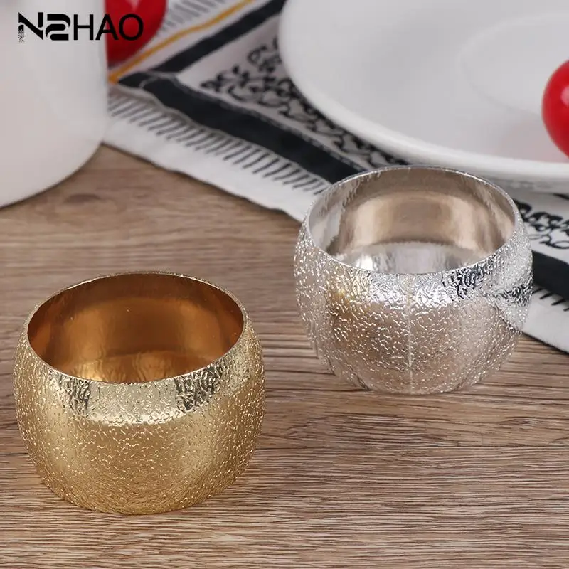 Gold Silver Color Cloth Napkin Ring Gold And Silver Napkin Ring Wedding Decoration Napkin Rings For Weddings