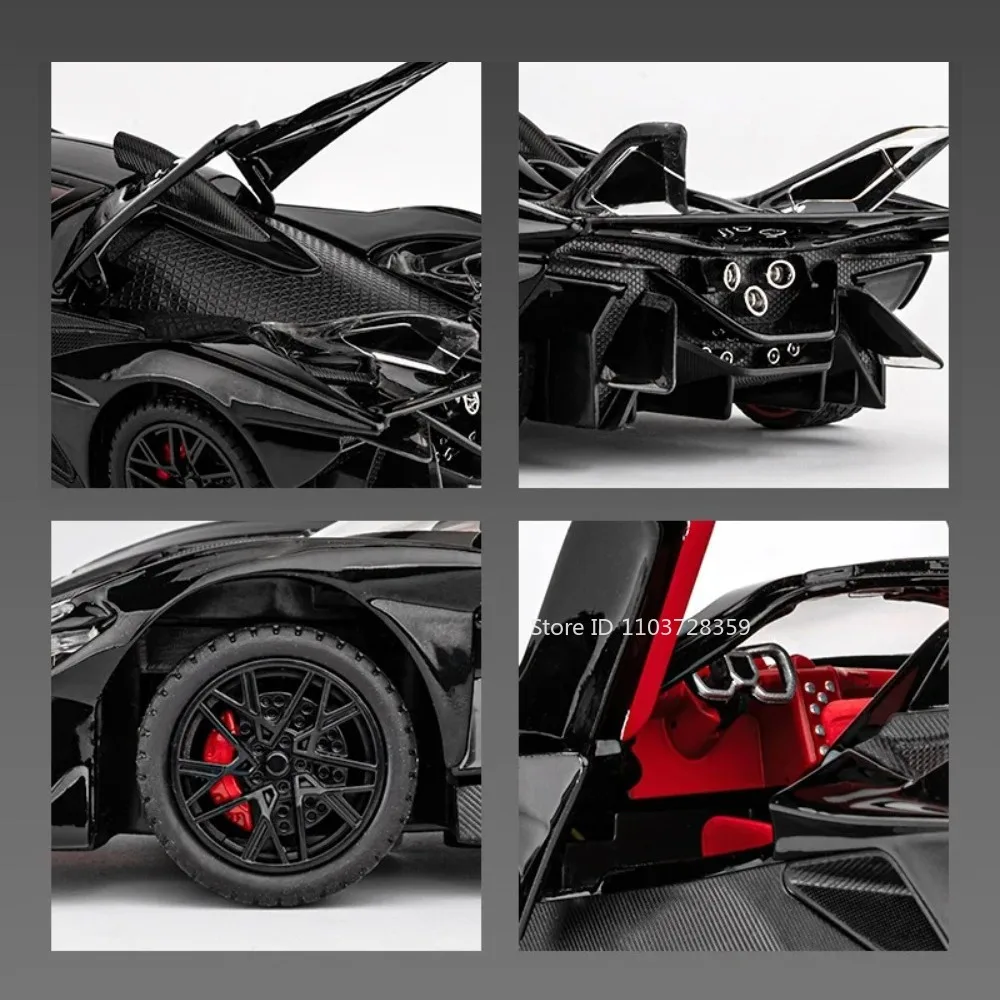 1:24 Scale Apollo EVO Toy Model Sports Cars Alloy Diecast IE Supercars Pull Back Doors Opened Sound Light Ornament Car Toys Gift
