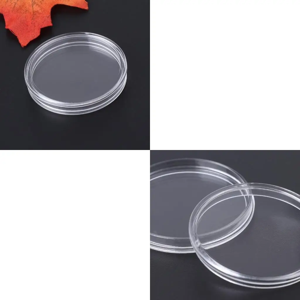  Functional Clear 38.6mm Coin Storage Holder Coin Holder Set with Clear Collector Box for Coin and Display Needs