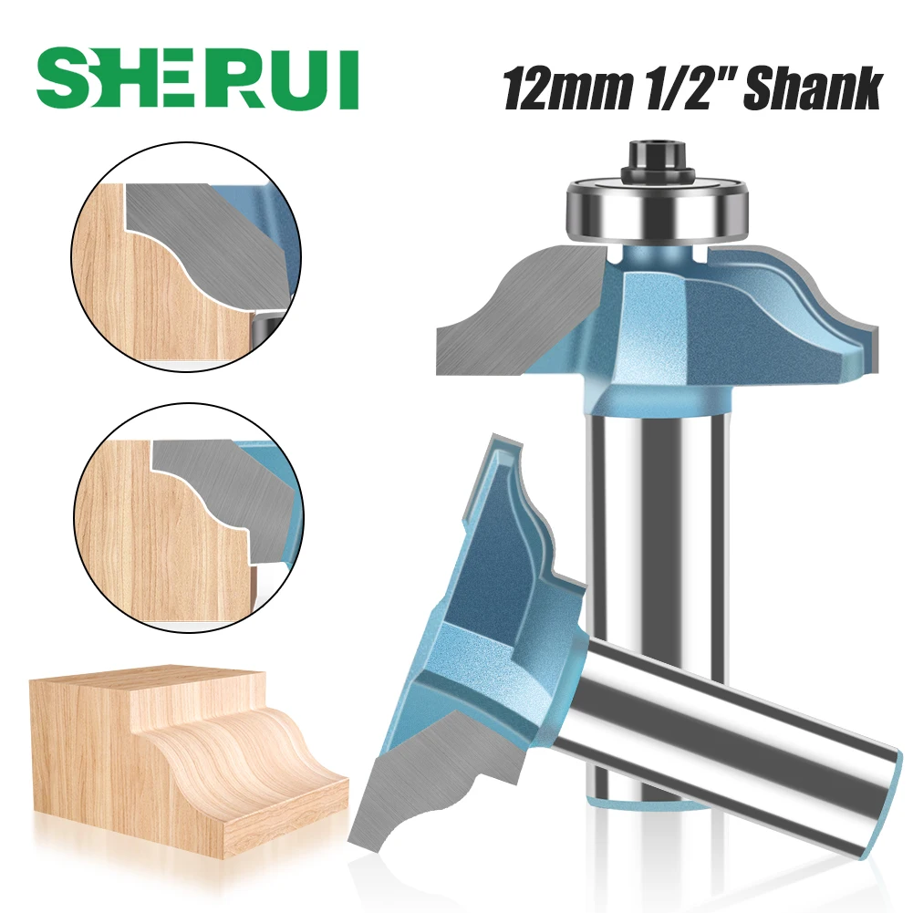 12mm 1/2in Shank Classical Ogee Bit Frame Molding Edging Router Bit Cabinet Table Woodworking Tools Carbide Milling Cutter