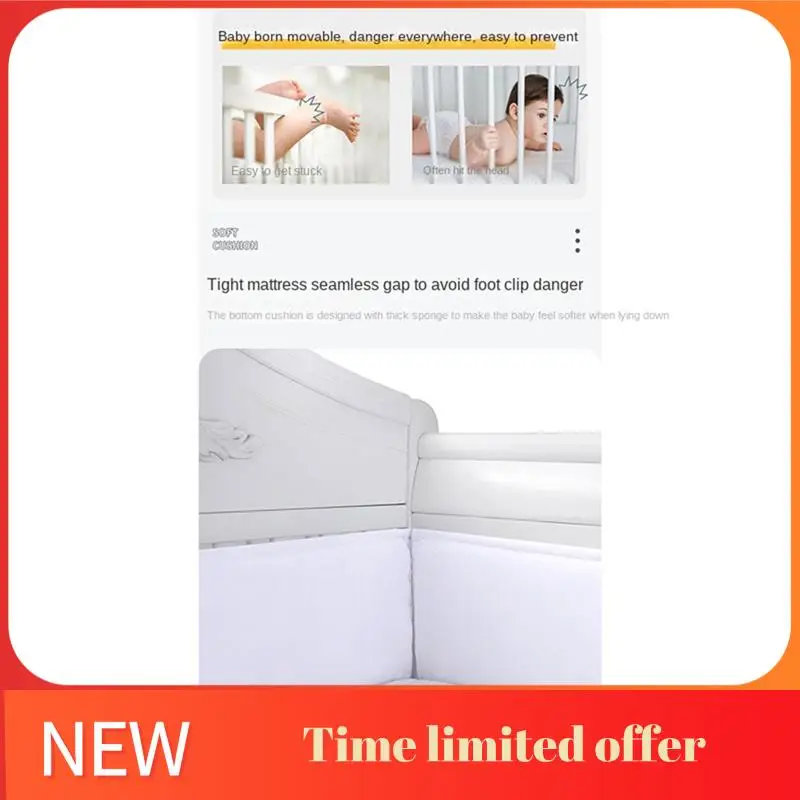 

Baby Bed Rail Guard Height Adjustable Anti-Collision Guardrail Children's Bed Fence Bed General Soft Gate Crib Rail
