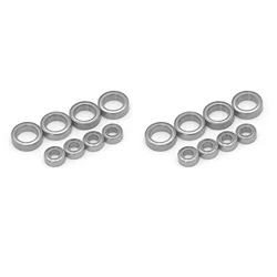 Łożyska kulkowe 16 szt. 4x8x3mm 8x12x3,5mm dla HSP Himoto E18 WLtoys 1/18 części zamienne do samochodów RC A949 A959 A969 A979 A959-B