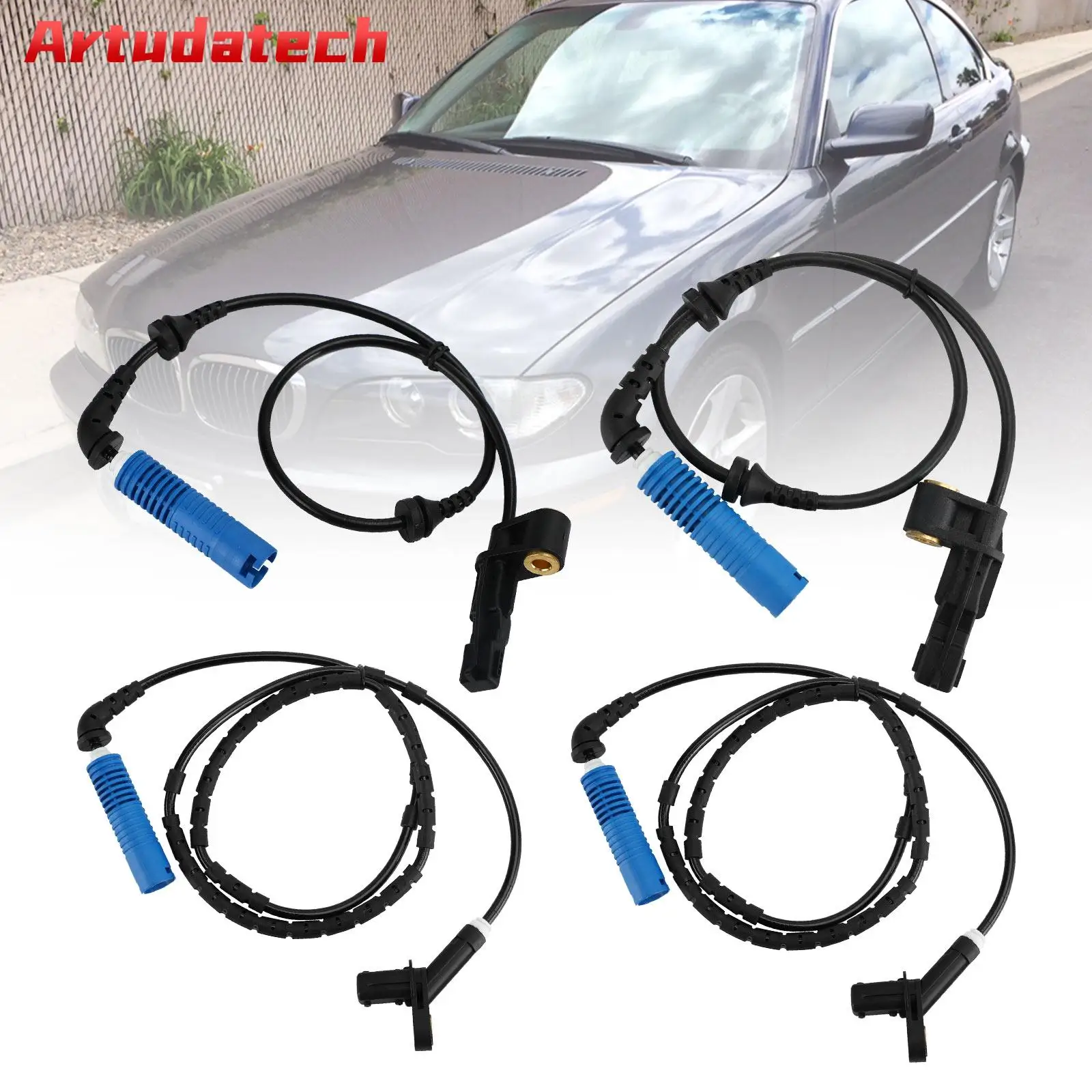 Artudatech 4 ABS Wheel Speed Sensor Front Rear Left&Right for BMW 325CI 325I 330CI 330I M3 Car Accessories