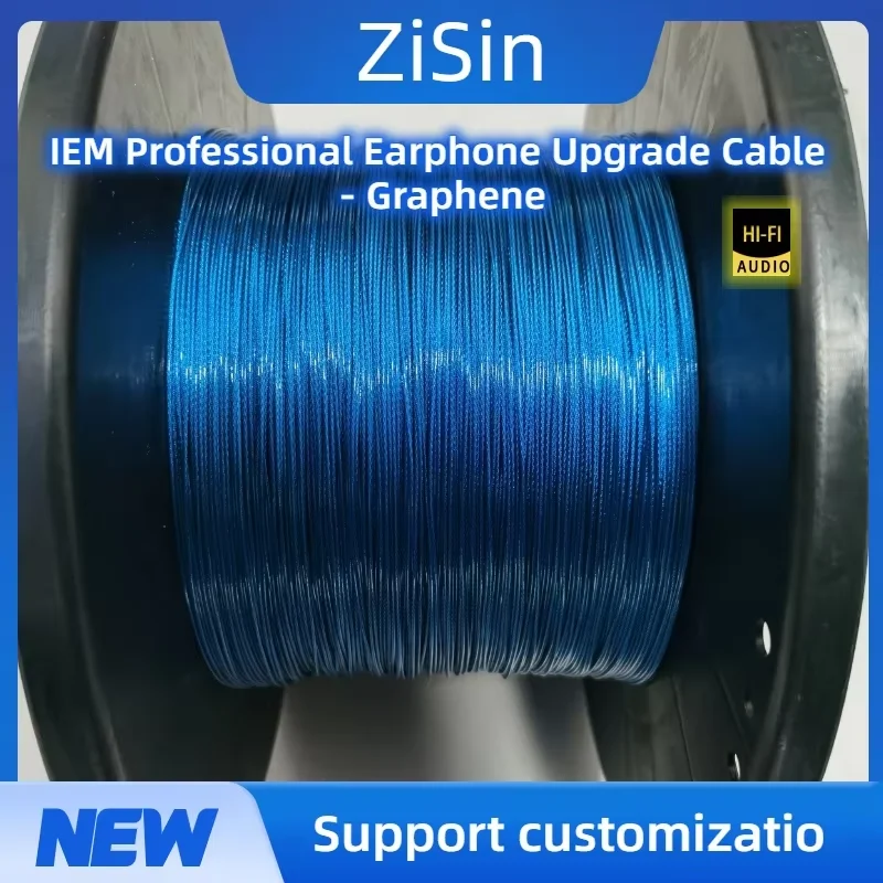 ZiSin HIFI Nucleo di estensione per auricolari in-ear, cavo/base per auricolari ad alta temperatura IEM/fatto a mano fai-da-te/7N OCC + nucleo in grafene