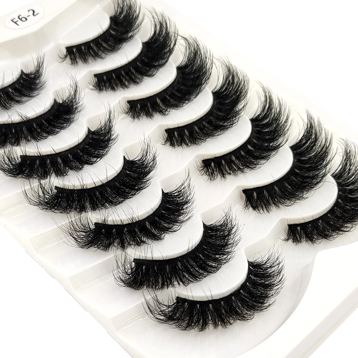 HBZGTLAD 7 par puszystych sztucznych rzęs z efektem naturalnego wyglądania, odpowiednich do codziennego użytku, na imprezy i wielokrotnego użytku, kosmetyki.